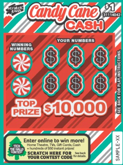 $1 Candy Cane Cash